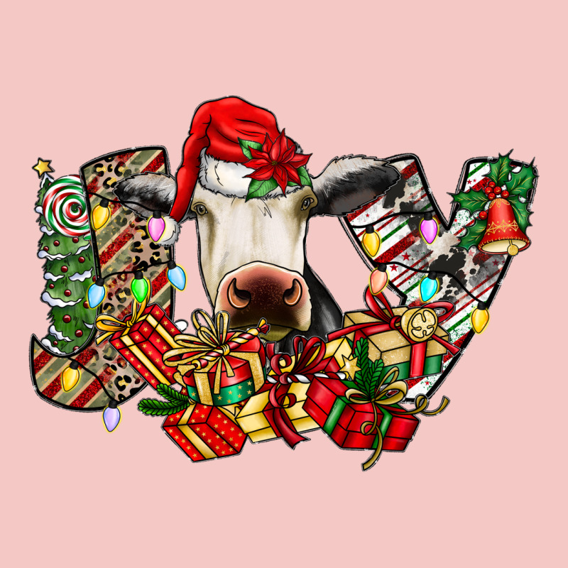 Christmas Joy Cow Urban Heavy Tee by CowhideDigitalArt | Teevron