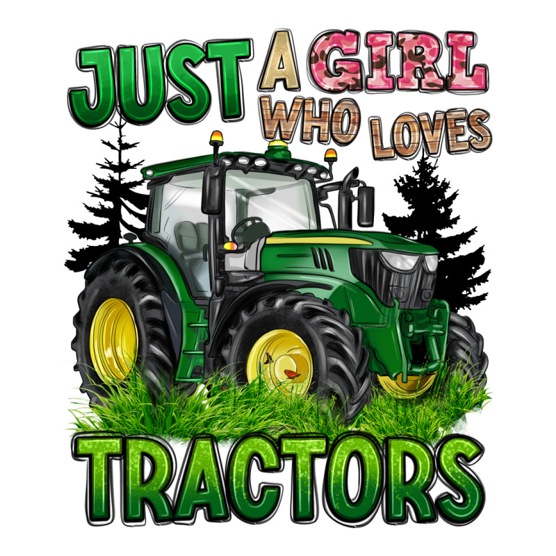 Just A Girl Who Loves Tractors Premium Tee by BarkalooDesign | Teevron