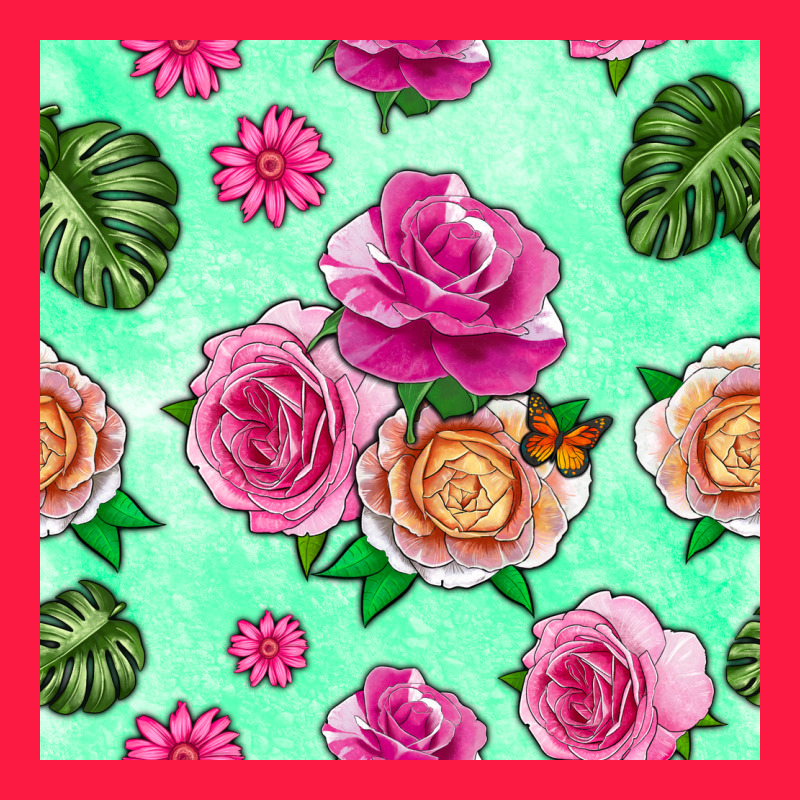 Floral Background Zipper Hoodie by BundleAndBundleShop | Teevron