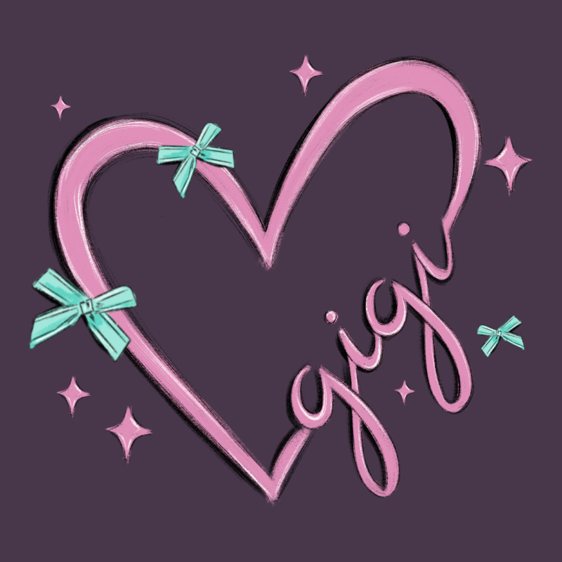 Gigi With Heart And Ribbons Heavyweight Hoodie by MaliasSmallBusiness | Teevron