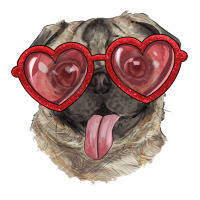 pug with love glasses | Teevron