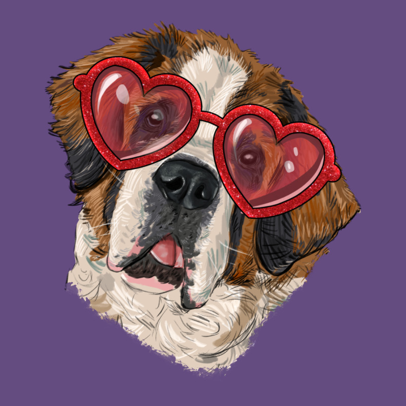 Saint Bernard With Love Glasses Vintage Hoodie by RanaPortraitStore | Teevron