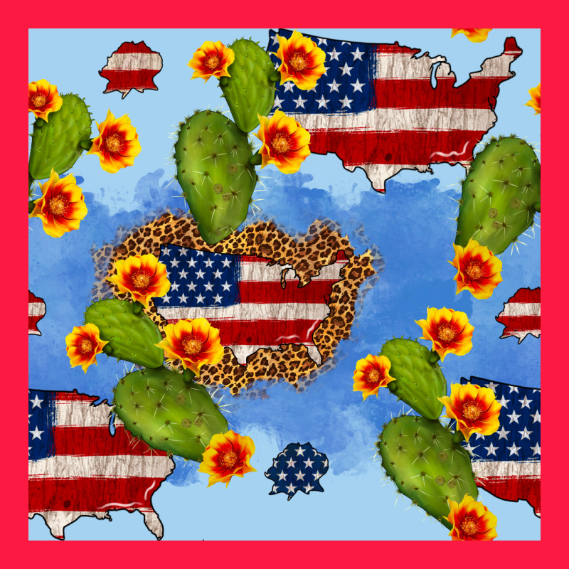 Usa Map Cactus And Sunflower Seamless Pattern Zipper Hoodie by BundleAndBundleShop | Teevron