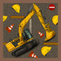 Excavator Seamless Pattern Zipper Hoodie | Teevron