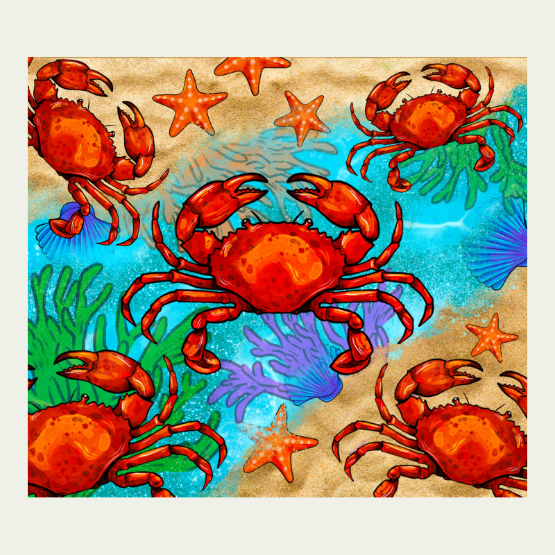Crab Urban Heavy Tee by BarkalooDesign | Teevron