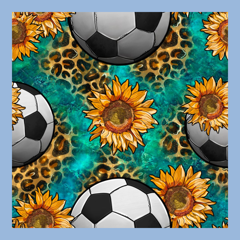 Soccer Balls And Sunflowers With Leopard And Gemstone Seamless Pattern Premium Hoodie by BundleAndBundleShop | Teevron
