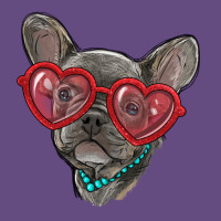 French Bulldog With Love Glasses Vintage Hoodie | Teevron