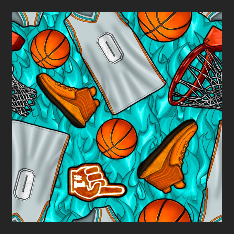 Basketball Uniform And Hoop Seamless Pattern Premium Hoodie by BundleAndBundleShop | Teevron