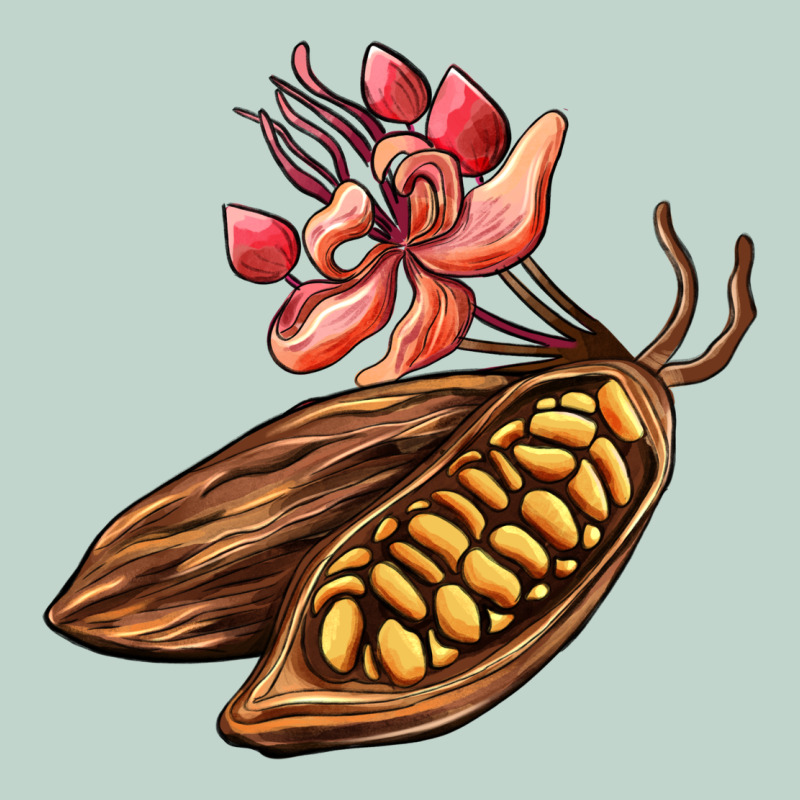 Cacao Beans And Flowers Zipper Hoodie by AdoDesignShop | Teevron