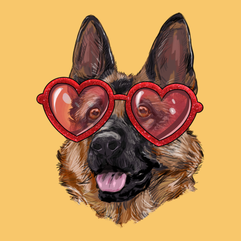 German Shepherd With Love Glasses Vintage Hoodie by RanaPortraitStore | Teevron