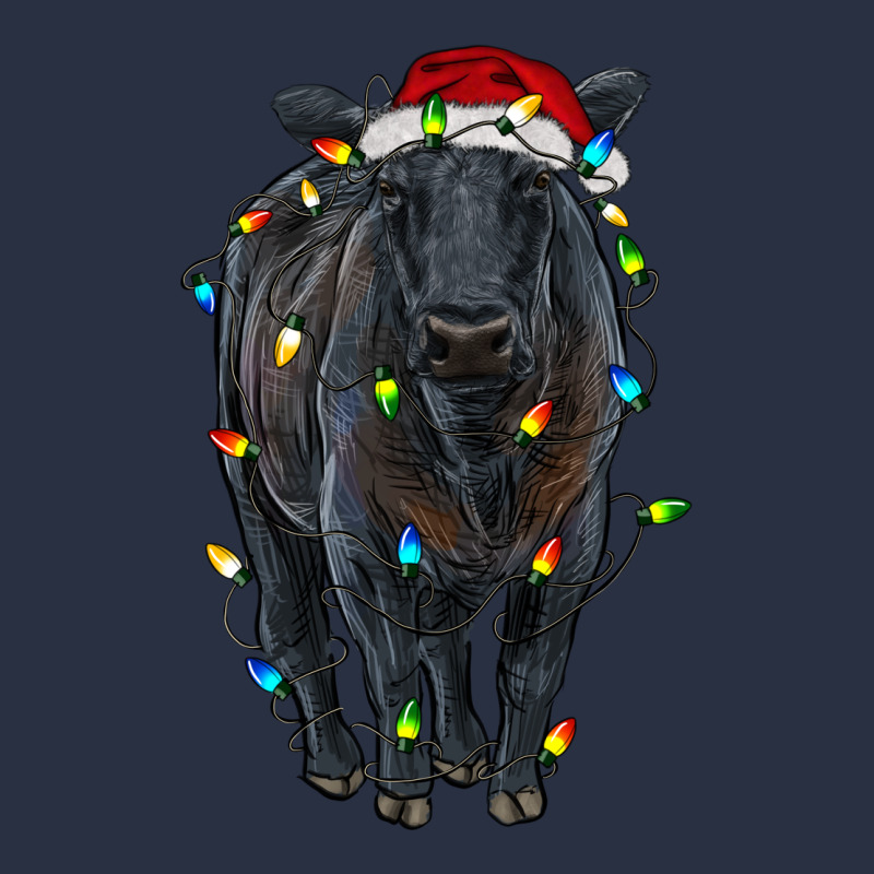 Christmas Black Angus Cattle With Lights Heavyweight Sweatshirt by RanaPortraitStore | Teevron