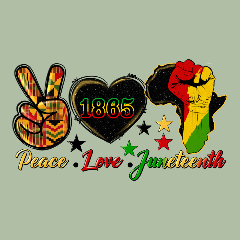 Peace Love Juneteenth Raised Fist Urban Heavy Tee by HRA Design Shop | Teevron