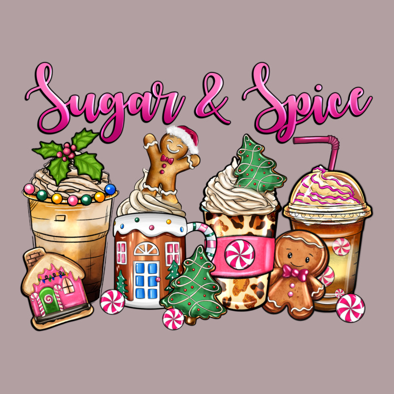 Sugar And Spice Pink Gingerbread Coffee Cups Vintage Hoodie by Zillion Design Studio | Teevron