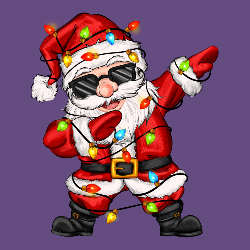 Dabbing Santa With Christmas Lights Vintage Hoodie by Zillion Design Studio | Teevron