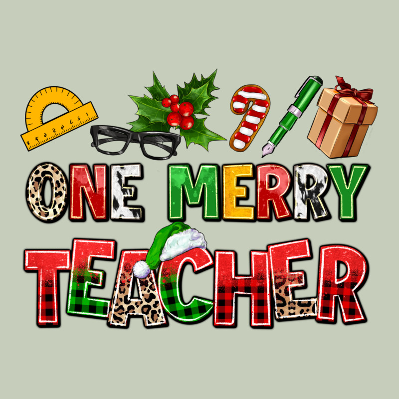 One Merry Teacher Long Sleeve Tee by AdoDesignShop | Teevron