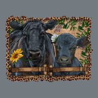 Western Black Angus Cattle And Calf With Leopard Heavyweight Sweatshirt | Teevron