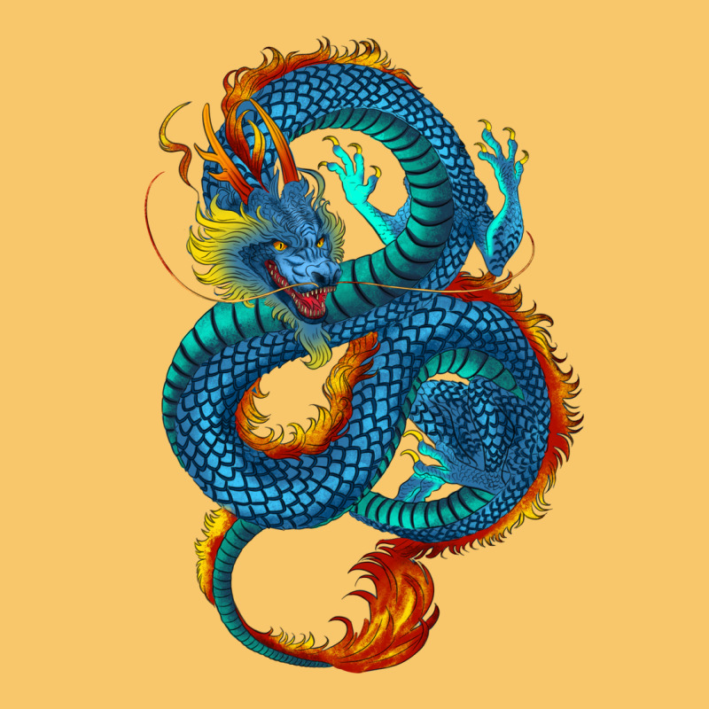 Blue Dragon Vintage Hoodie by RanaPortraitStore | Teevron
