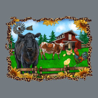 Western Barnyard Black Angus Cattle Longhorn Rooster And Chicks Heavyweight Sweatshirt | Teevron