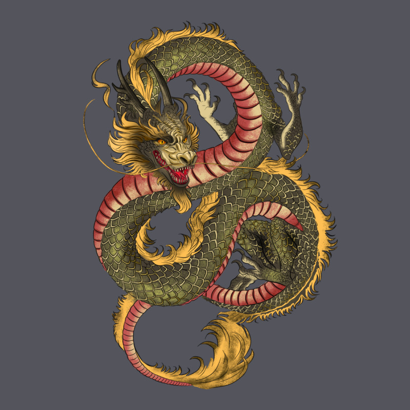 Green And Yellow Dragon Vintage Hoodie by RanaPortraitStore | Teevron