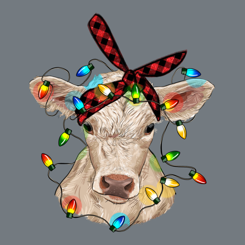 Charolais Calf With Christmas Lights Baby Cow Heavyweight Sweatshirt by RanaPortraitStore | Teevron