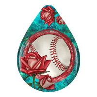 baseball and western roses teardrop  7 | Teevron