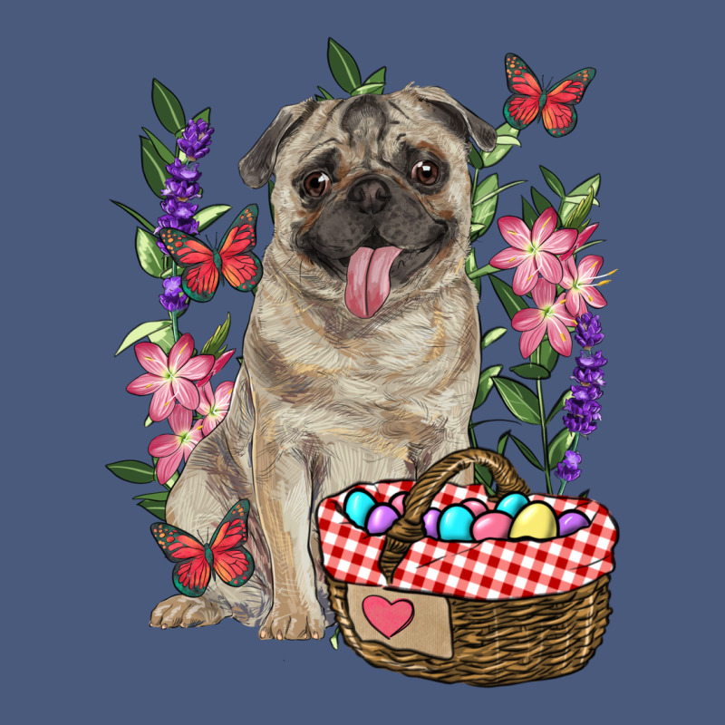 Easter Pug Vintage Hoodie by RanaPortraitStore | Teevron