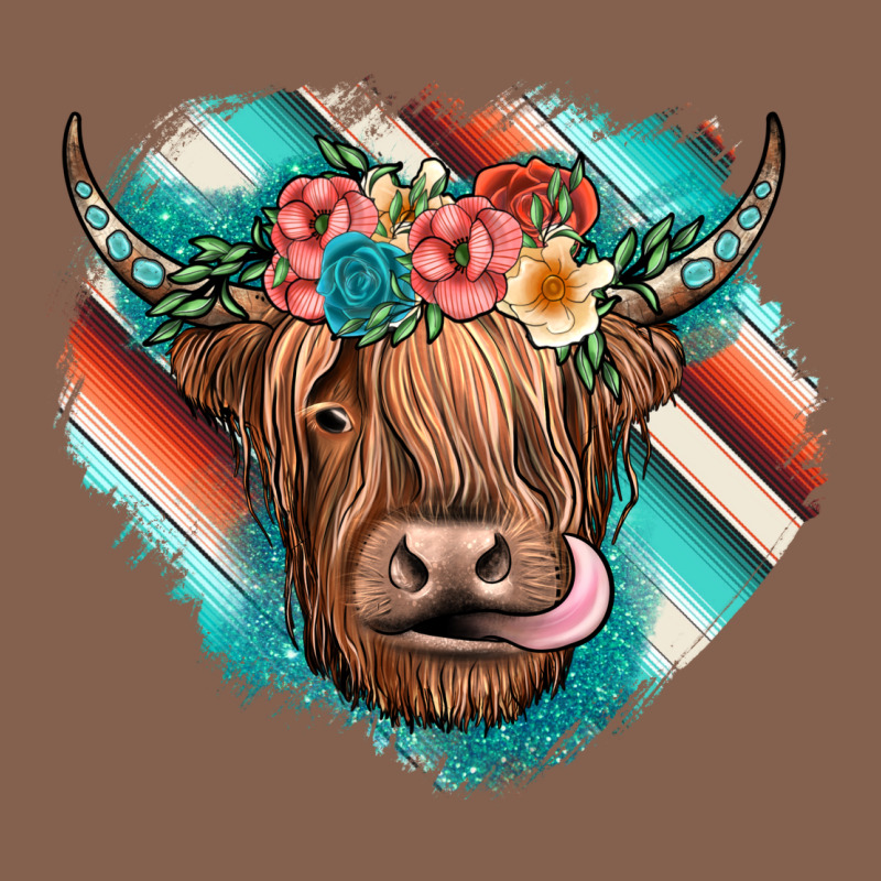 Highland Cow Serape Zipper Hoodie by JahusDesignShop | Teevron
