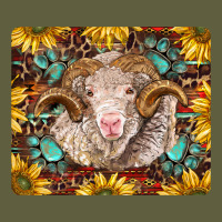 Merino Ram With Sunflowers And Gemstone Mousepad Vintage Tee | Teevron