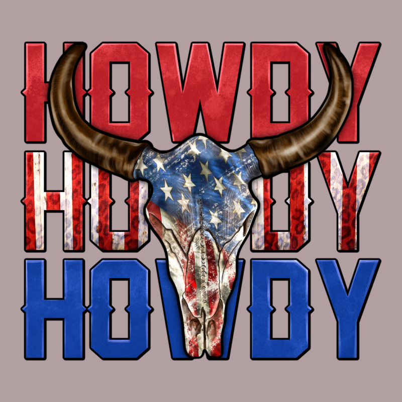 Howdy Howdy Howdy 4th Of July Bull Skull Billie Wi Vintage Hoodie by texasbilliewilder | Teevron