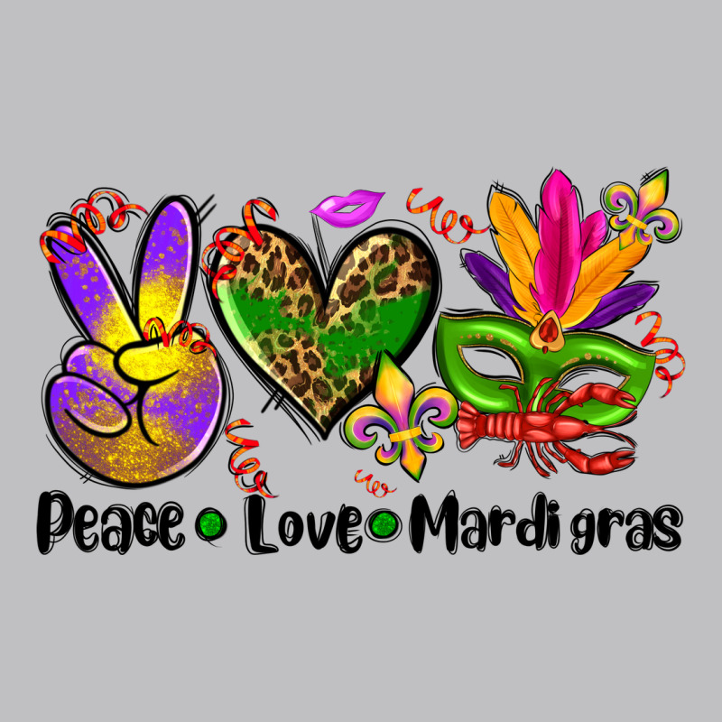 Peace Love  Mardi Gras Long Sleeve Tee by AdoDesignShop | Teevron