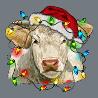 Charolais Cattle Cow With Christmas Lights And Hat Heavyweight Sweatshirt | Teevron