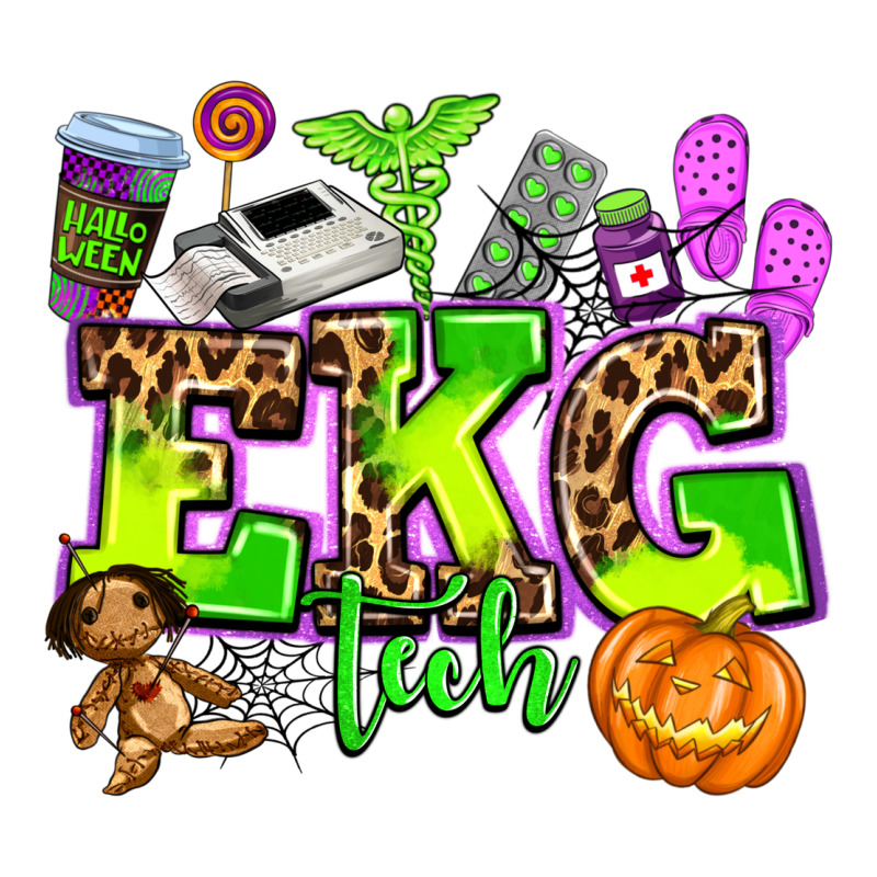 Ekg Tech Nurse Halloween Long Sleeve Tee by AdoDesignShop | Teevron