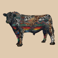 Black Angus Bull With Western Patterns Heavyweight Sweatshirt | Teevron