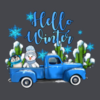 Hello Winter With Sniwman And  Truck Long Sleeve Tee | Teevron