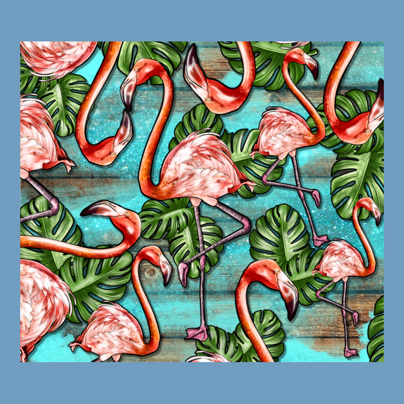 Flamingos With Leaves Urban Heavy Tee by BarkalooDesign | Teevron