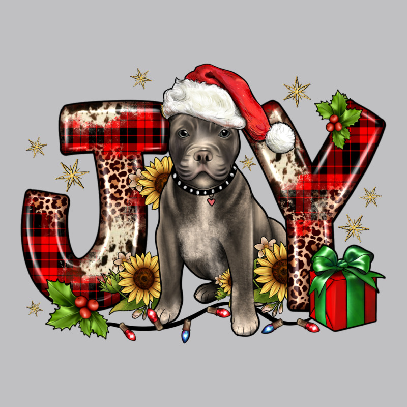 Christmas Joy Pitbull Long Sleeve Tee by JahusDesignShop | Teevron