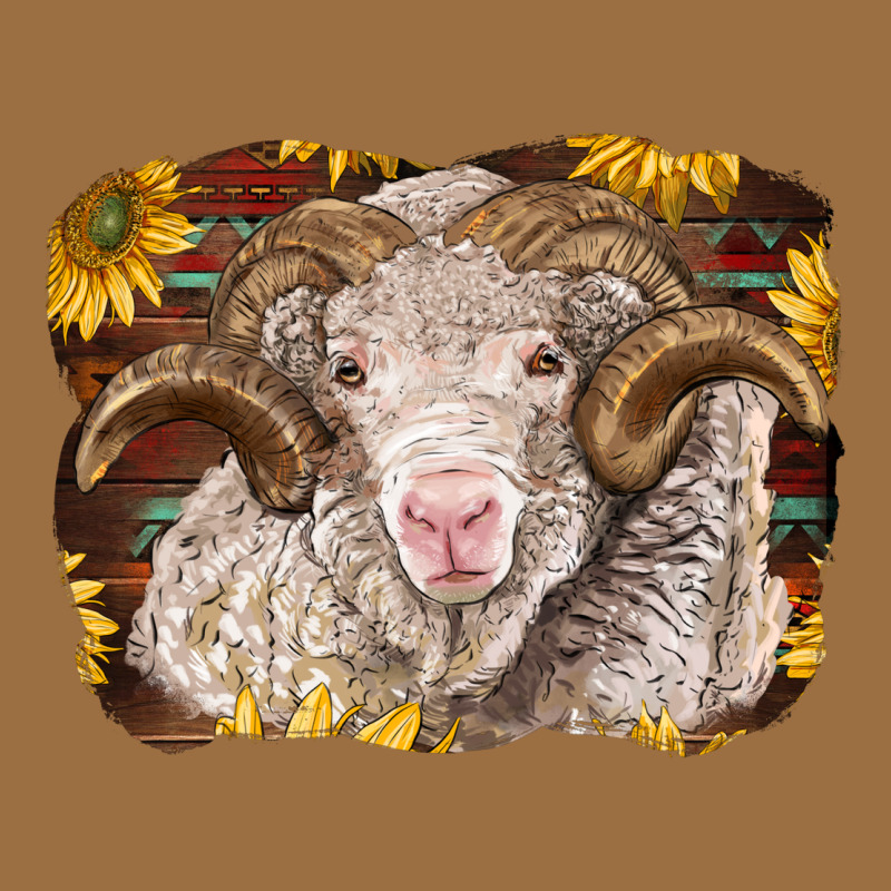 Merino Ram With Sunflowers Vintage Tee by BarkalooDesign | Teevron