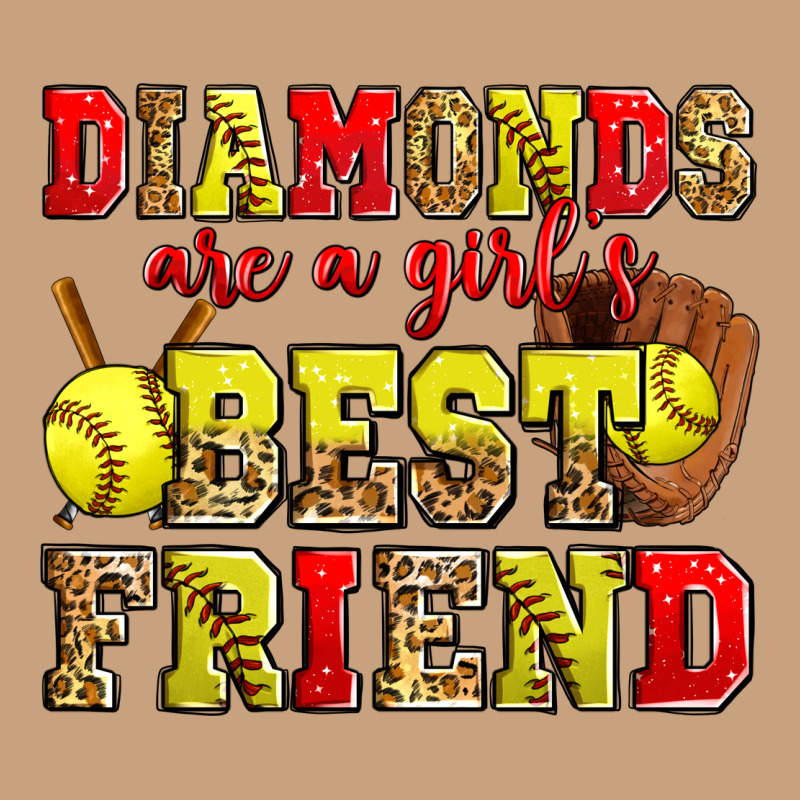 Diamonds Are A Girl's Best Friend Softball Vintage Tee by Zillion Design Studio | Teevron
