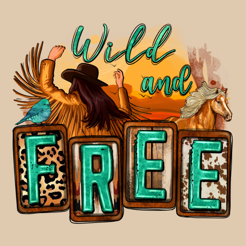 Wild And Free Cowgirl Horse Desert Heavyweight Sweatshirt by Zillion Design Studio | Teevron