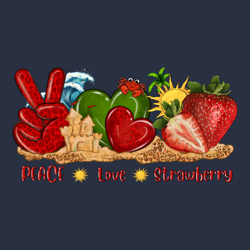 Peace Love Strawberry With Summer Heavyweight Sweatshirt by texasbilliewilder | Teevron