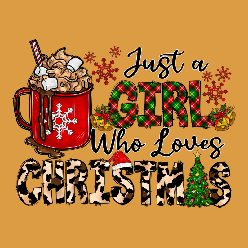 Just A Girl Who Loves Christmas Urban Heavy Tee by CowhideDigitalArt | Teevron