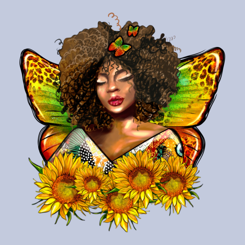 Butterfly Afro Woman Juneteenth Long Sleeve Tee by AdoDesignShop | Teevron