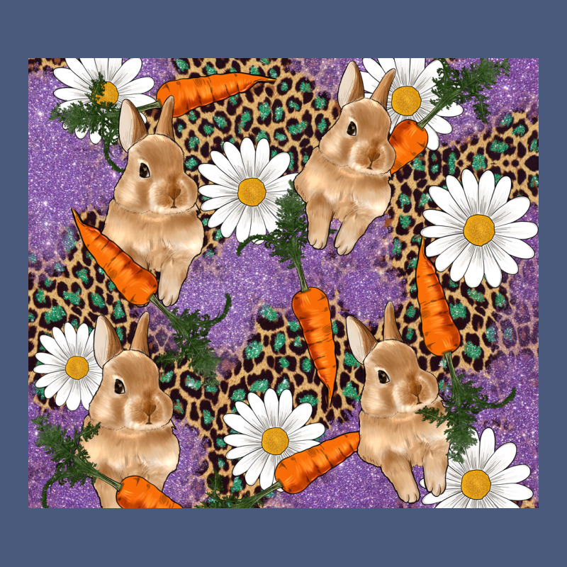 Easter Bunny Carrot Daisys Leopard Glitter Vintage Hoodie by RanaPortraitStore | Teevron