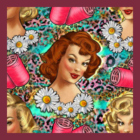 Hairdresser Western Girl And Hair Curler Seamless Pattern Bbs Premium Hoodie | Teevron