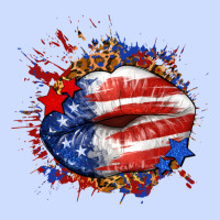 Leopard American Flag Lips Urban Heavy Tee | Teevron