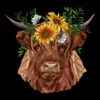 Highland Cow With Sunflowers Heavyweight Sweatshirt | Teevron