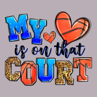 My Heart Is On That Court Basketball Vintage Tee | Teevron