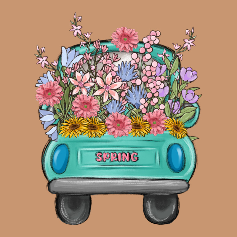 Truck With Flowers Malia Heavyweight Hoodie by MaliasSmallBusiness | Teevron