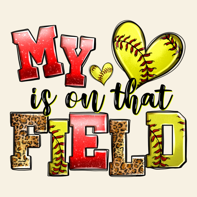 My Heart Is On That Field Softball Vintage Tee by Zillion Design Studio | Teevron