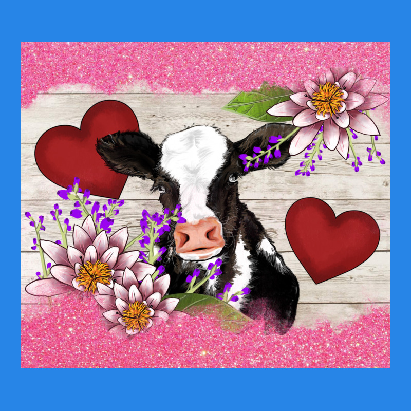 Lotus Heart Cow Valentine Premium Hoodie by AdoDesignShop | Teevron